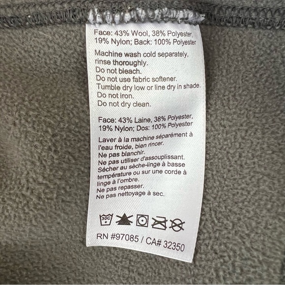 Outdoor Research Salida Long Hoody Gray Full Zip Hooded Fleece Jacket Large - Picture 8 of 13